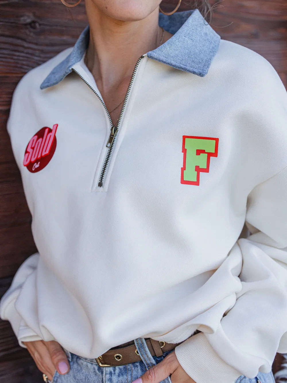 Off White F Oversized Polo Sweater