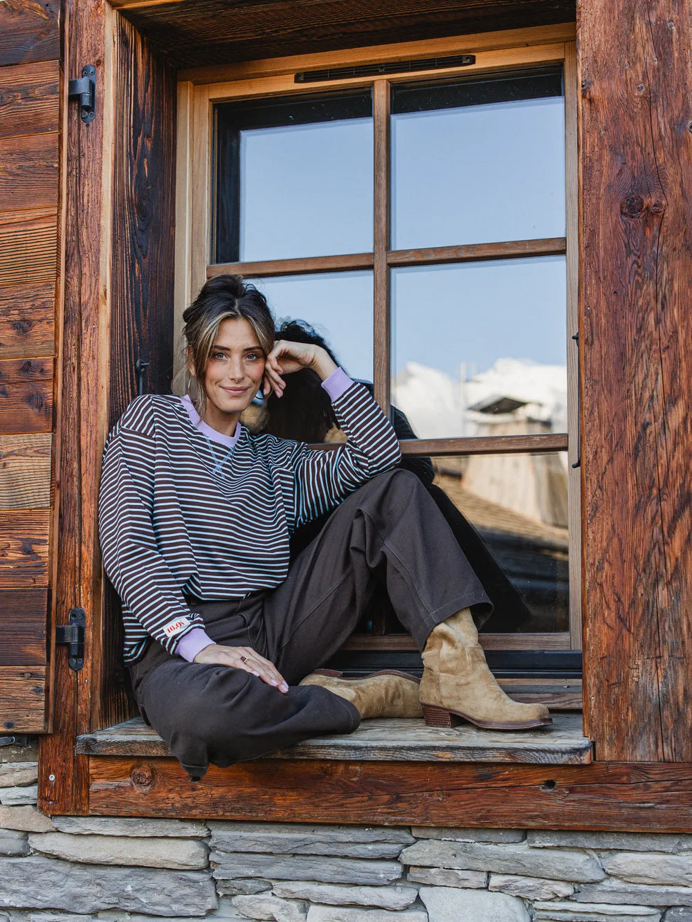 Brown/Blue Striped Longsleeve