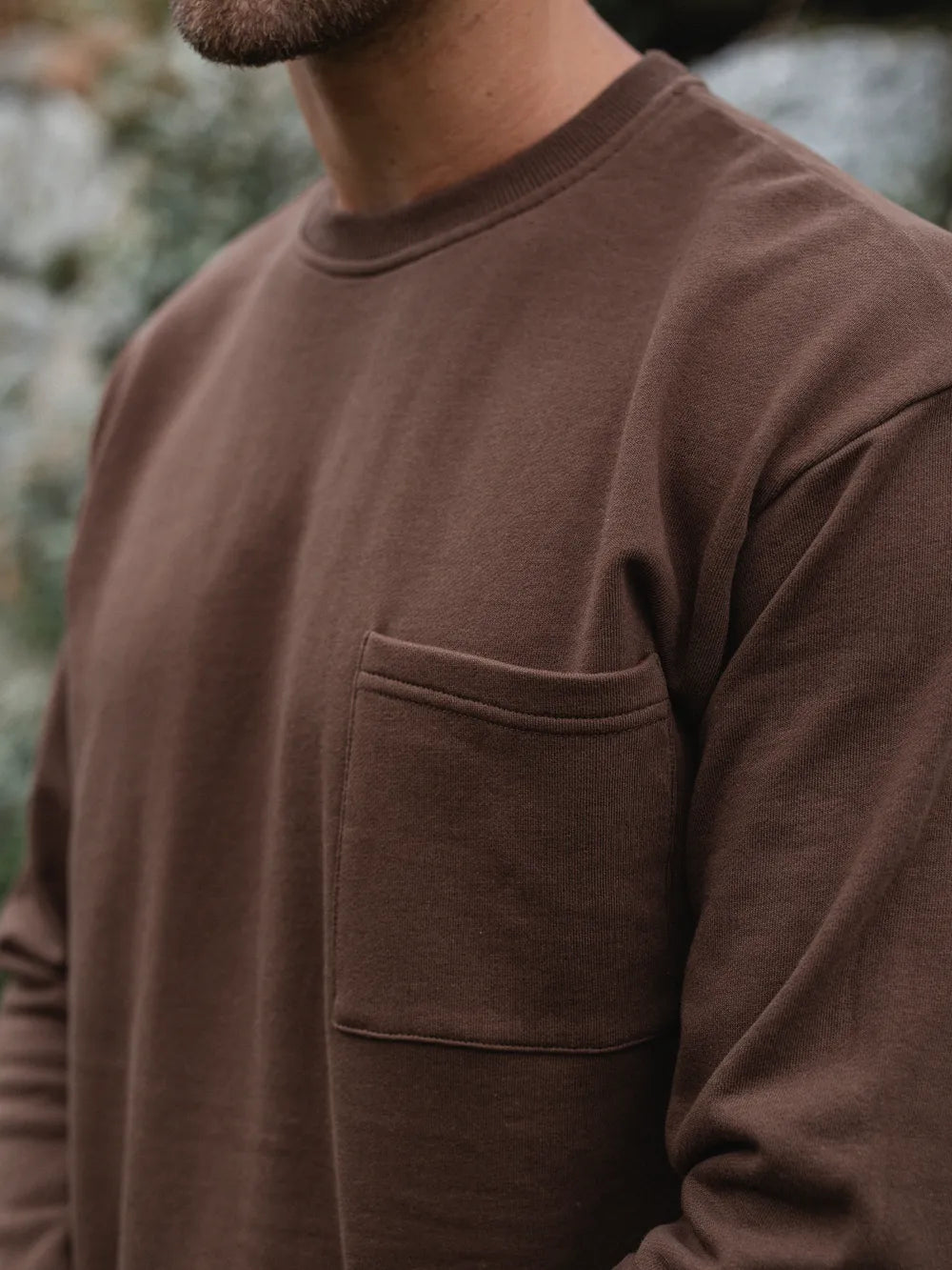 Dark Brown Cotton Longsleeve