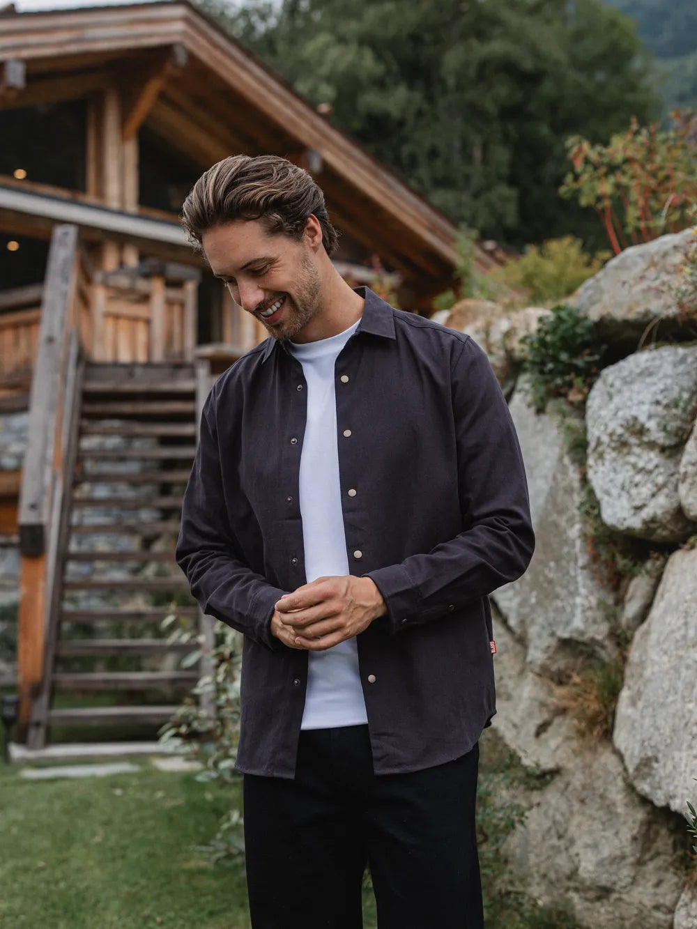 Dark Grey Cotton Shirt