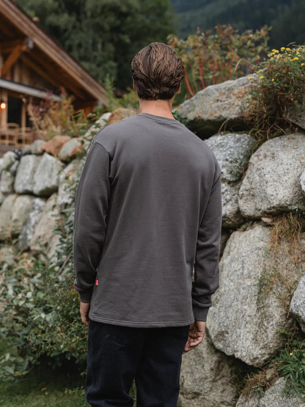 Dark Grey Cotton Longsleeve