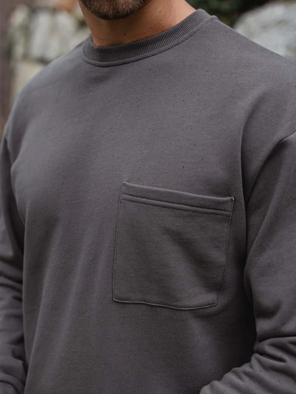 Dark Grey Cotton Longsleeve