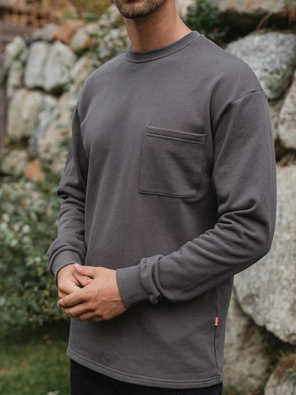 Dark Grey Cotton Longsleeve
