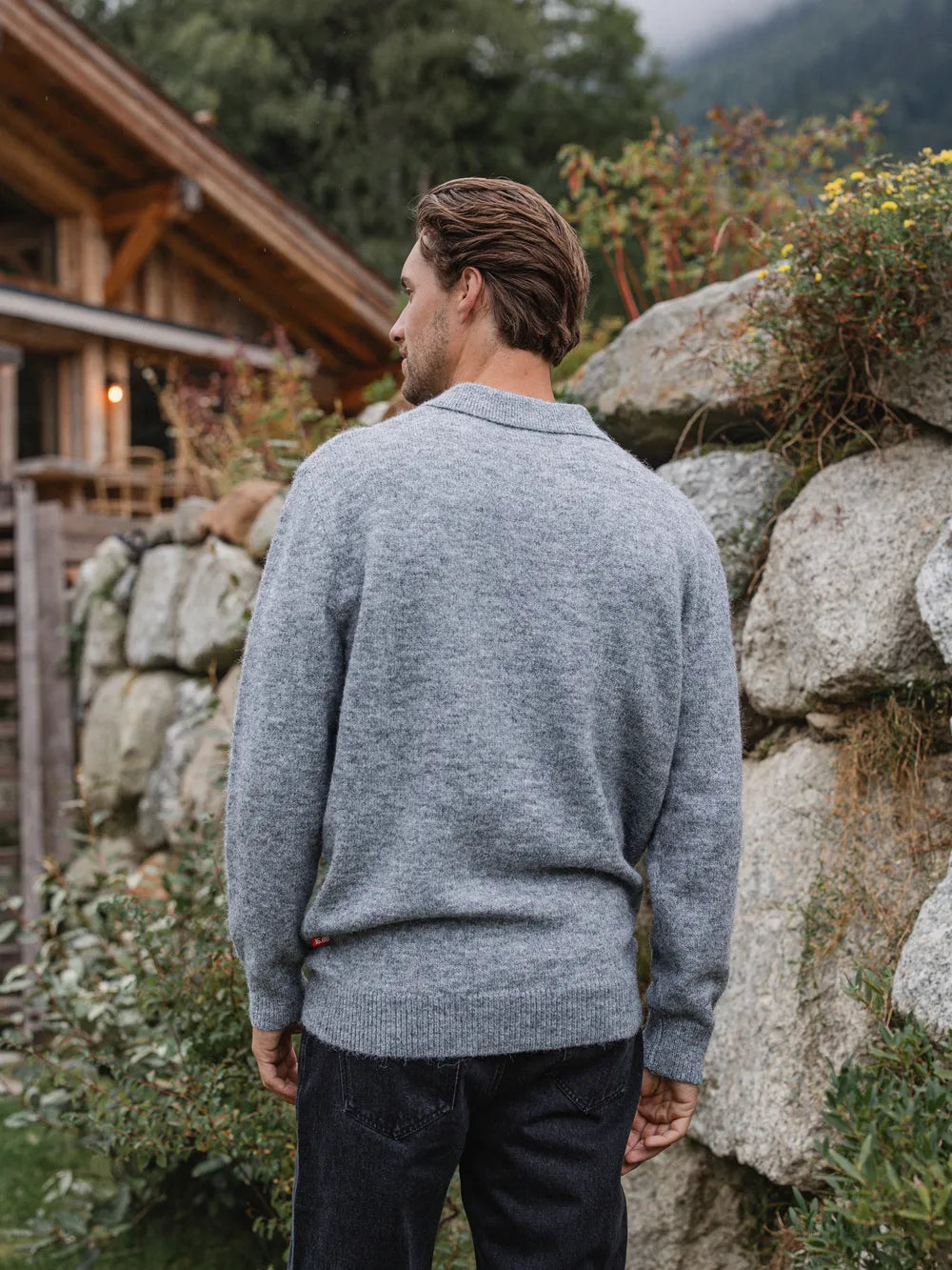 Grey Brushed Pocket Polo