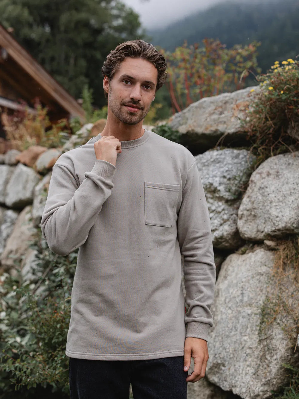 Taupe Cotton Longsleeve