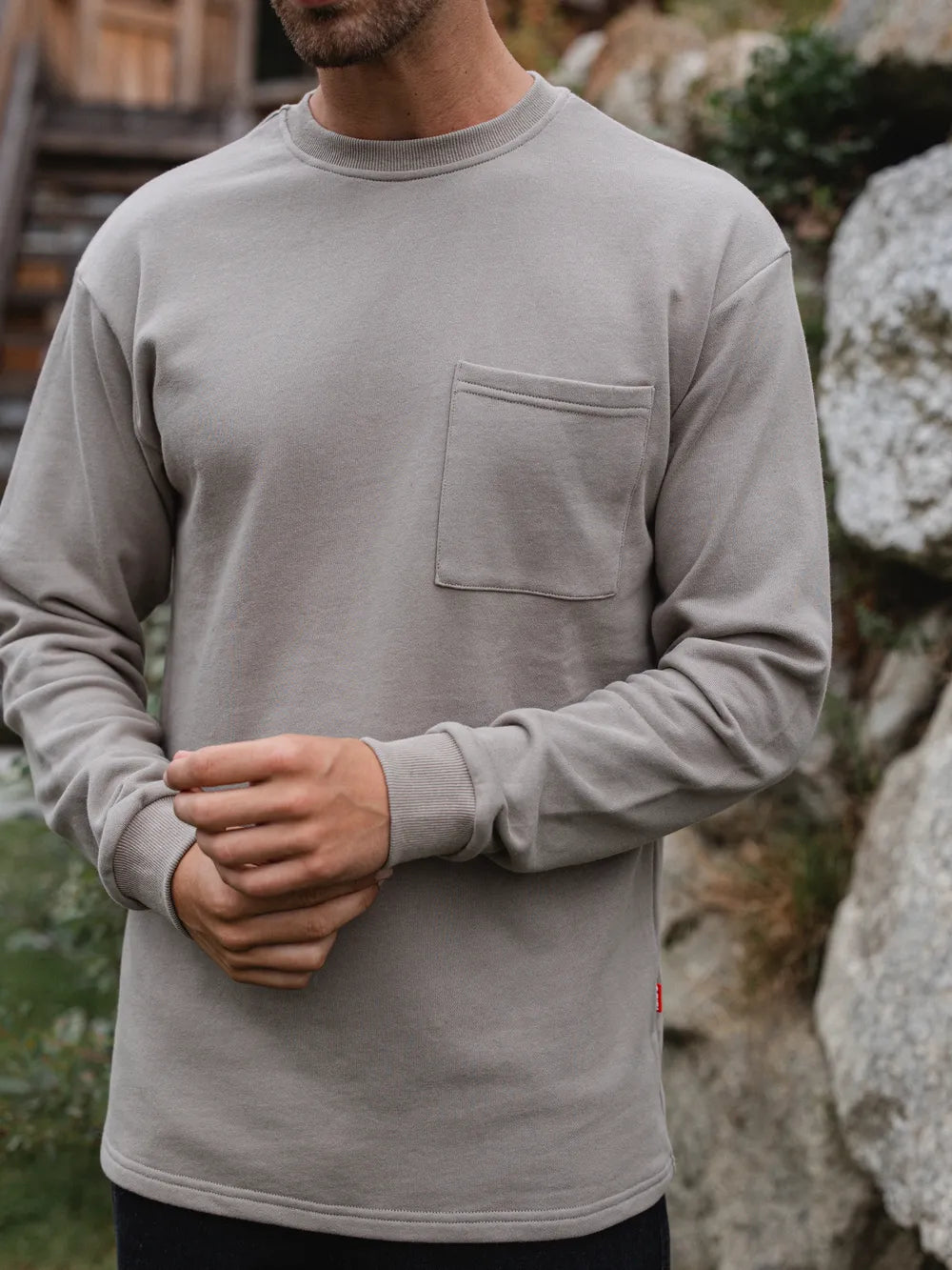 Taupe Cotton Longsleeve