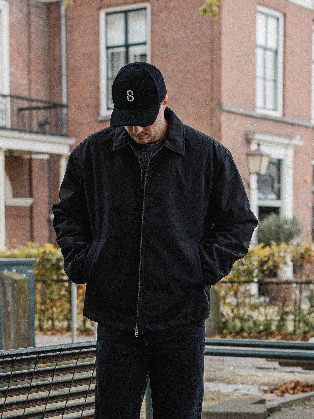 Black Padded Coach Zip Jacket – 16.08 WEAR