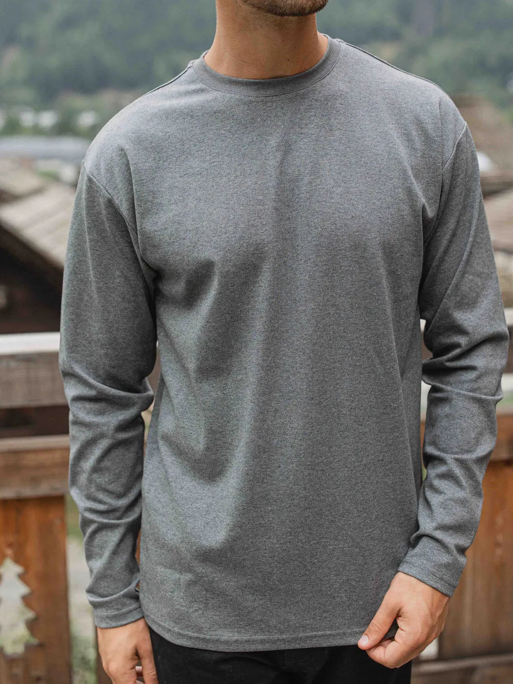 Dark Grey Basic Oversized Longsleeve