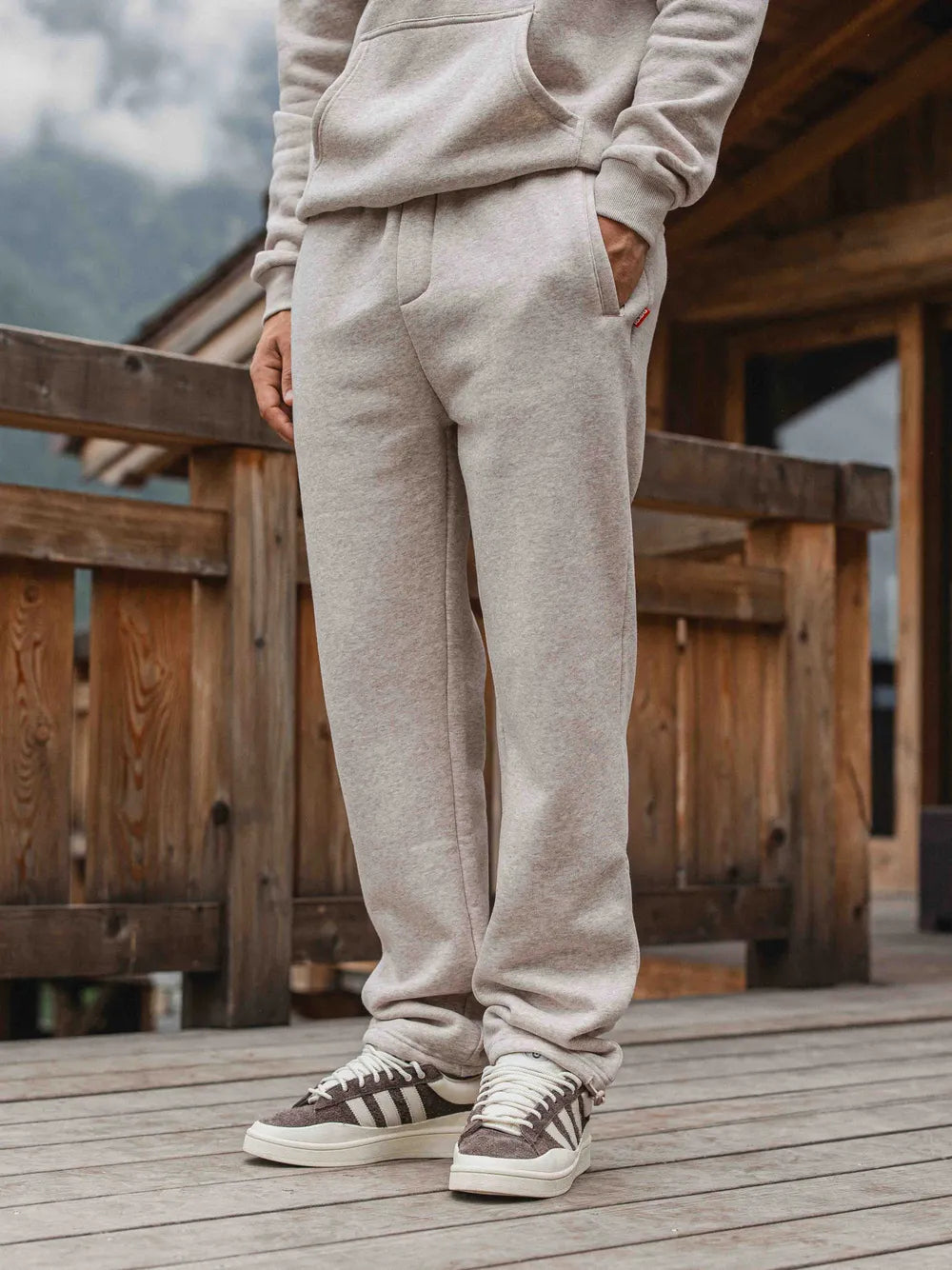 Brown Melange Jogging Pants