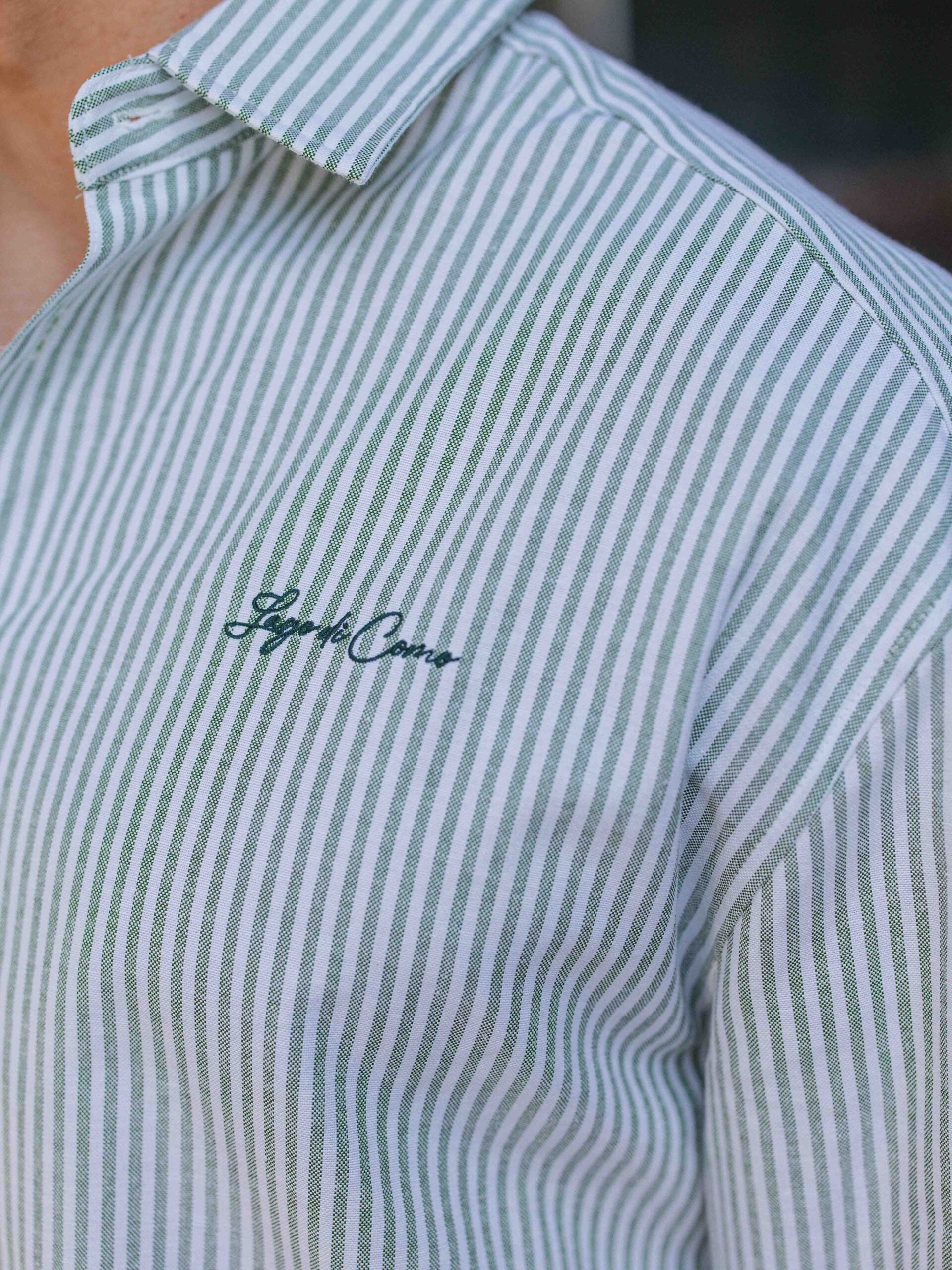 Green Stripe Oversized Blouse