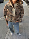 TEDDYFLEECE-PULLOVER MIT CAMO-PRINT