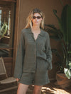 Green Crochet Cardigan