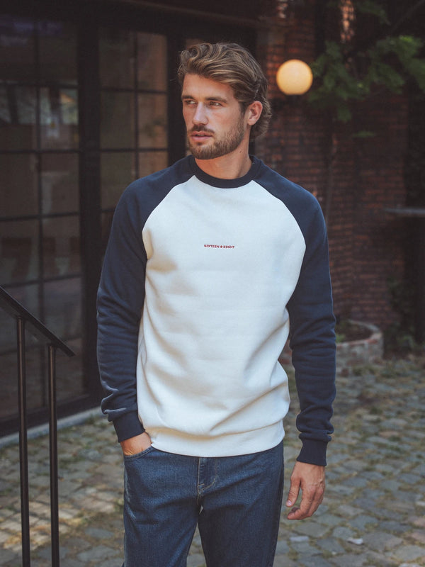 Navy Raglan Oversized Sweater