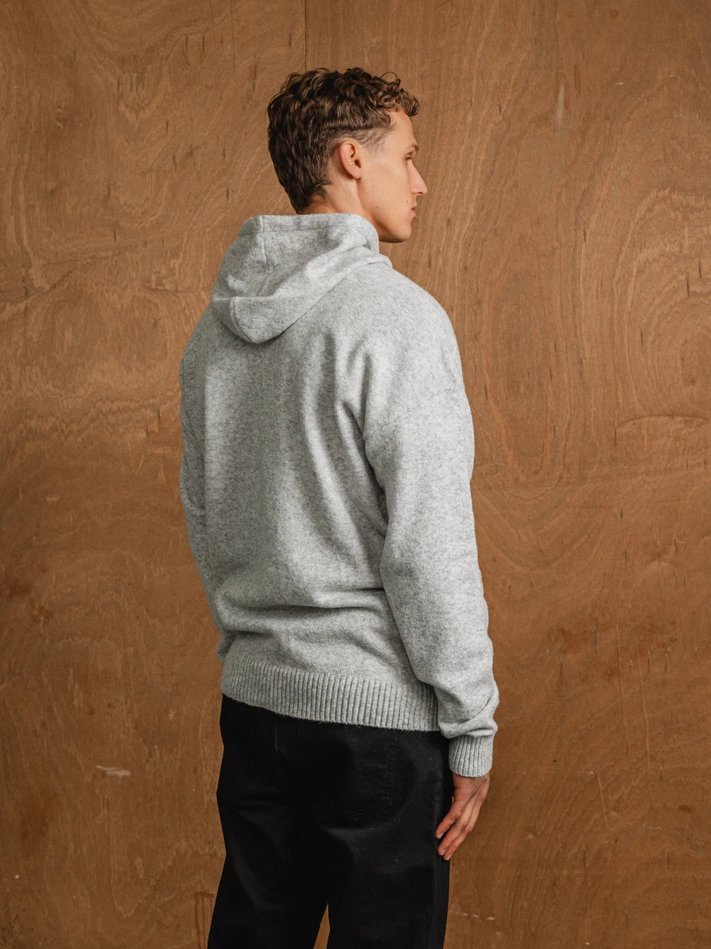 Light Grey Knit Hoodie