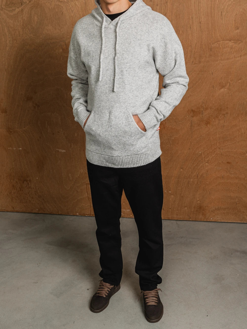 Light Grey Knit Hoodie