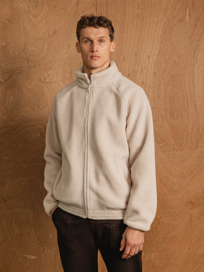 Beige Sherpa Fleece Jacket