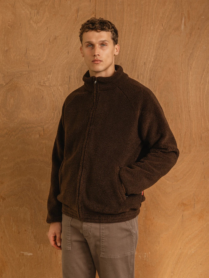 Brown Sherpa Fleece Jacket