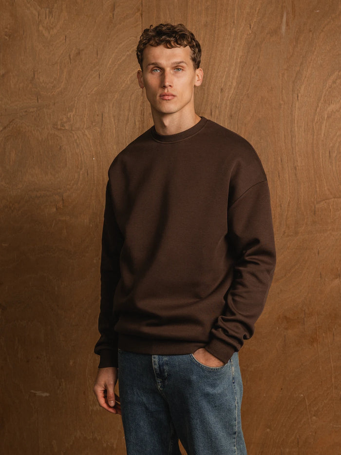 Brown Basic Oversized Sweater