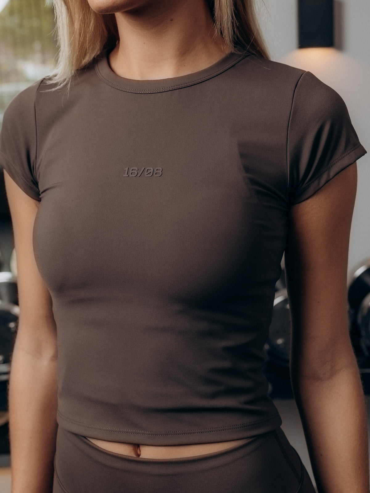 Braunes Sport-T-Shirt