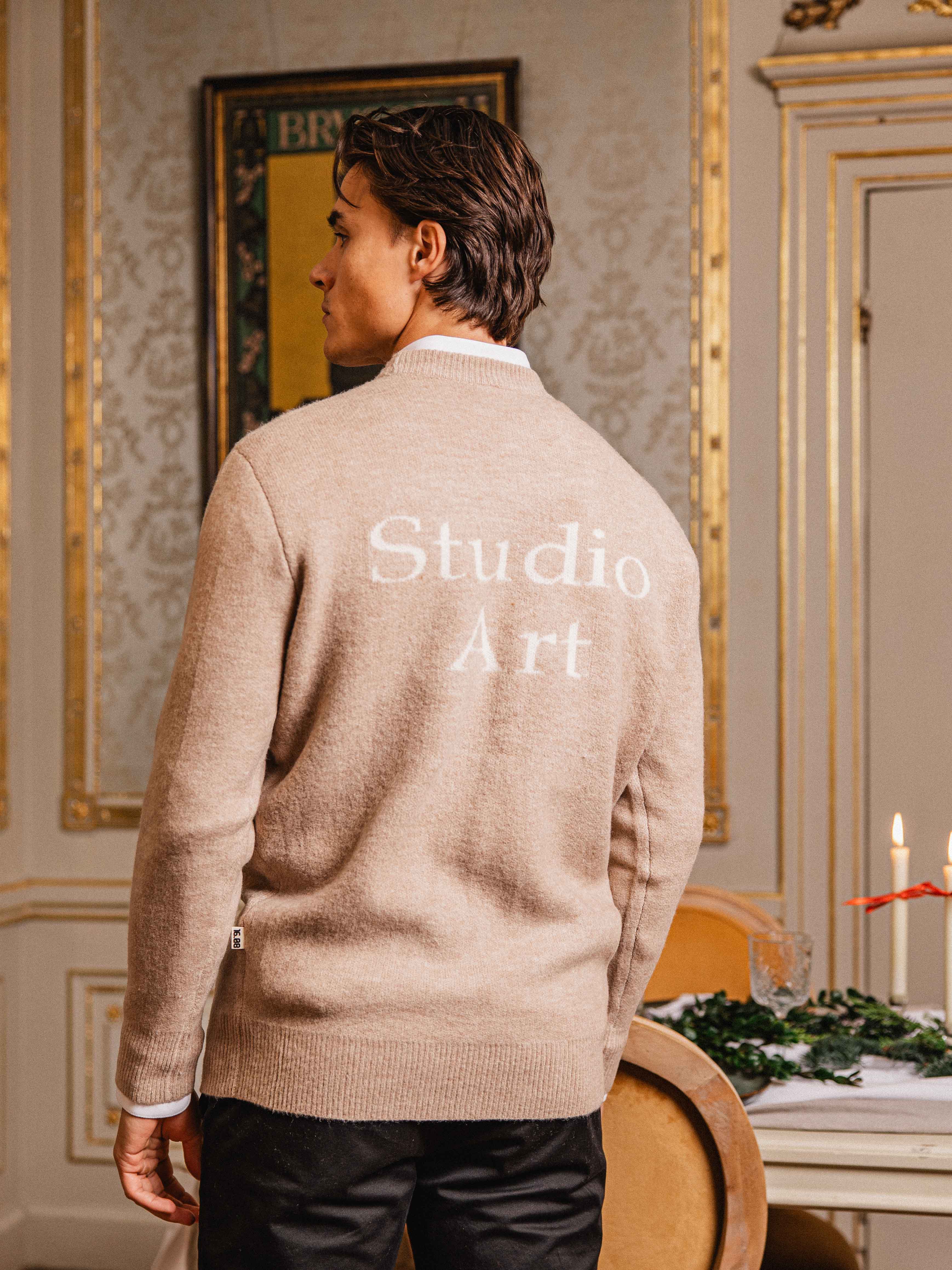 Brown Studio Texture Sweater Sample