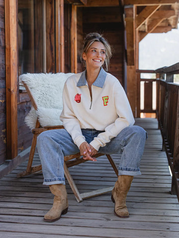 Off White F Oversized Polo Sweater