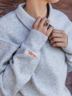 Grey Melange Knit Polo