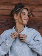 Grey Melange Knit Polo