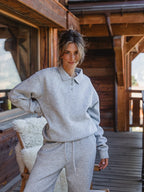 Grey Melange Knit Polo