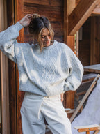 Light Grey Cable Sweater