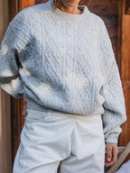 Light Grey Cable Sweater
