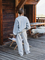 Light Grey Cable Sweater