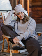 Brown Melange Knit Polo