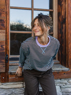 Brown/Blue Striped Longsleeve