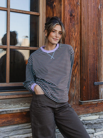 Brown/Blue Striped Longsleeve