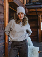 Brown Melange Knit Polo