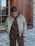 Brown Femme Bomberjack Sample SALE