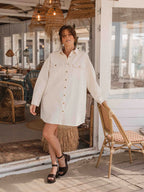 Off White Denim Dress