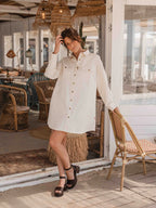 Off White Denim Dress