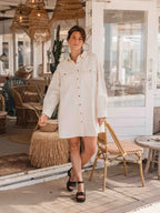 Off White Denim Dress