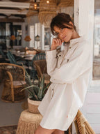 Off White Denim Dress