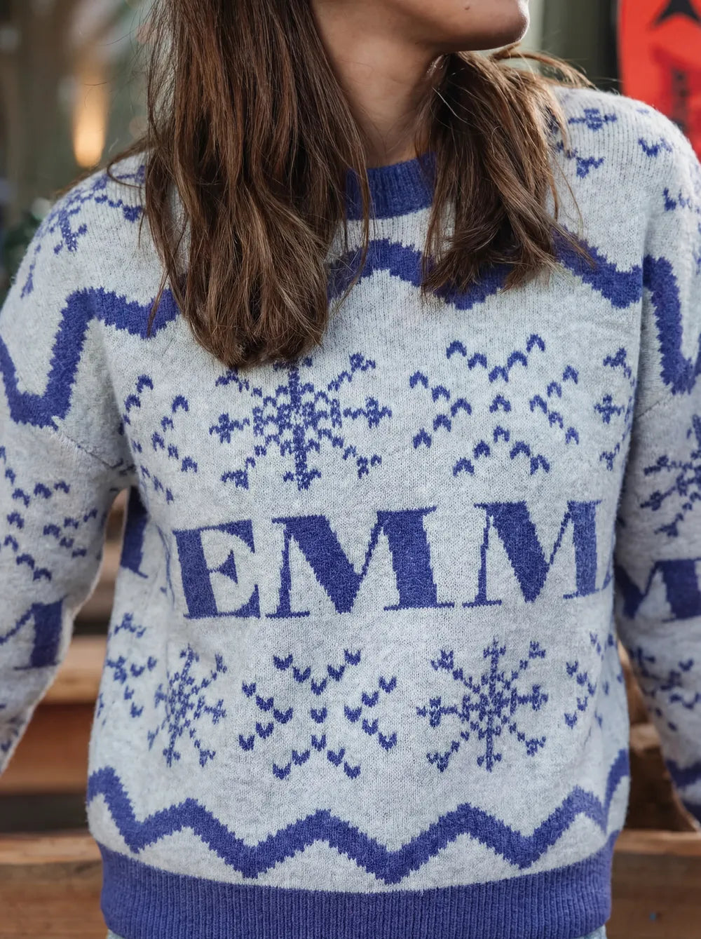 Blue Femme Knitted Sweater