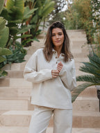 Off White Denim Blouse