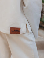 Off White Denim Blouse