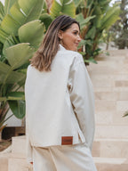 Off White Denim Blouse
