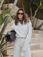 Off White Denim Blouse