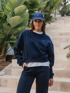 Navy Lounge League Sweater