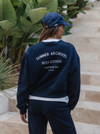Navy Lounge League Sweater