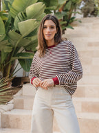 Brown/Red Striped Longsleeve