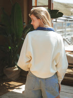 Yellow Femme Polo Sweater
