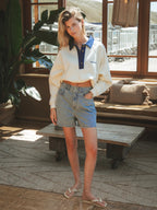 Yellow Femme Polo Sweater